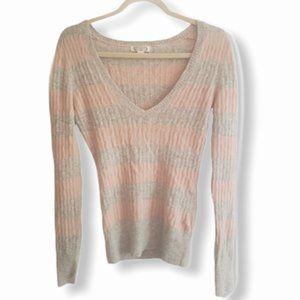 Anthropologie AphOrism striped sweater angora wool